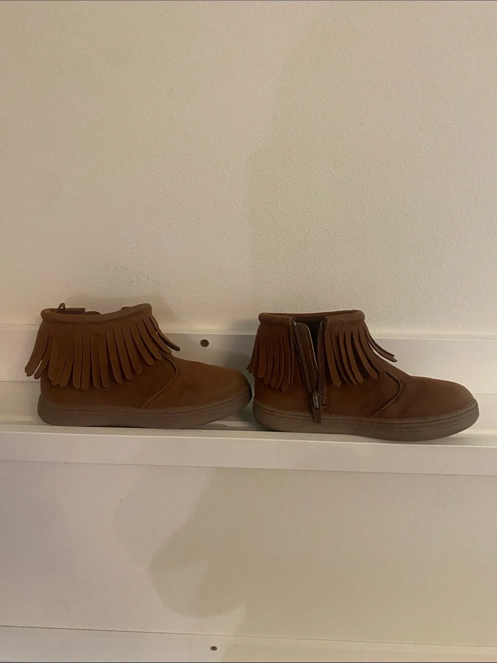 Carter's Kids Tan Fringe Ankle Boots